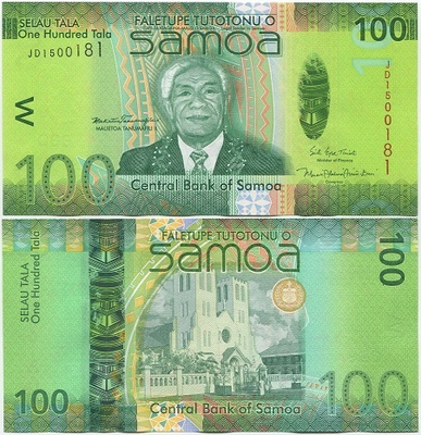 Samoa 100 Tala 2017 UNC
