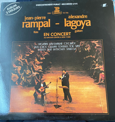Rampal - Lagoya: En cocert - huilu ja piano Erato 2LP