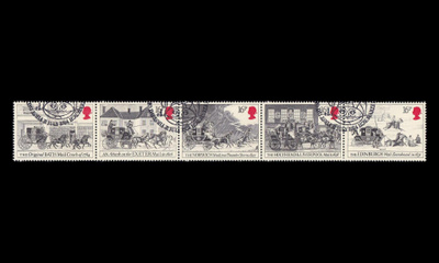 Iso-Britannia 997-1001 o Ensimmäinen postiyhteys 100v (1984