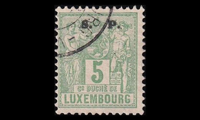 Luxemburg 38D o Virkamerkki 5 C (12½) (1882)
