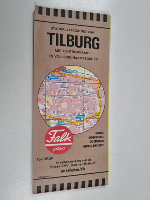 Stadsplattegrond van Tilburg met centrumkaart en volledig...