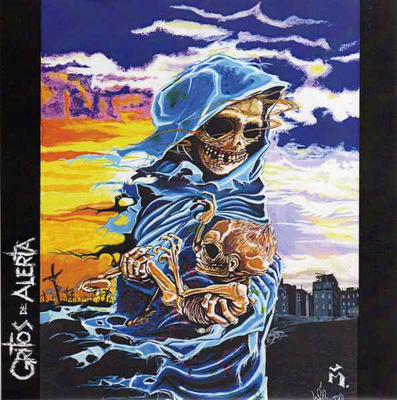 GRITOS DE ALERTA / HERESIA split EP-2001- harmaa/300 tehty
