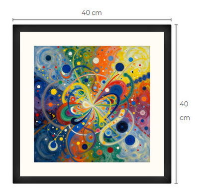 Uusi uniikki abstrakti art print taulu 40 cm x 40 cm