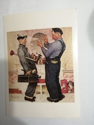 Norman Rockwell - Two Plumbers / Kaksi putkimiestä
