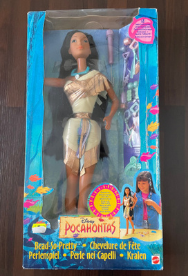 Vintage Disney Pocahontas "Bead-So-Pretty" -nukke UUSI