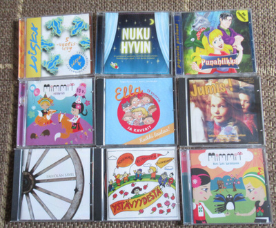 9 kpl:n paketti lasten cd-levyjä (B24)