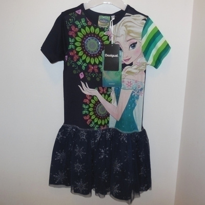 134-140cm (9-10) - Desigual Frozen Elsa mekko * UUSI