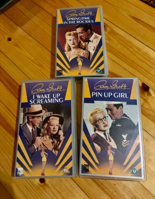 Betty Grable  3x VHS elokuvaa