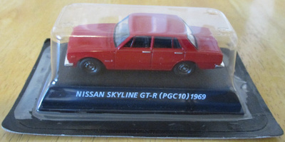 Nissan Skyline GT-R Sedan 4 Door PGC10 Red 1969 Konami 1:64