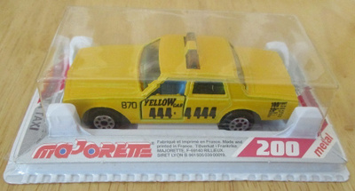 Chevrolet Impala Yellow Cab Taxi 1987 Majorette 213 1:69