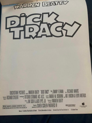Dick Tracy -lehdistöesite + videokansi
