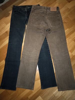 LEVIS 501 hienot ruskeat farkut 29/32 + Killah siniset 29