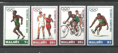 OLYMPIALAISET urheiluaiheinen sarja MALAWI 1984 **