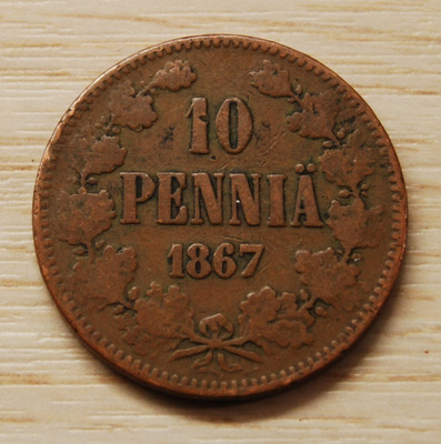 Suomi, 10 penniä 1867