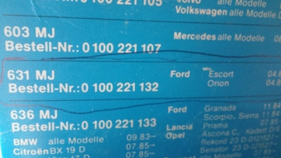 Hehkutulpat BERU 631MJ, 137MJ, 155MJ / 4kpl