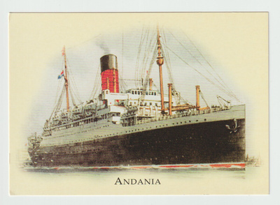 ANDANIA , Cunard Ocean Liners No 151 (R)
