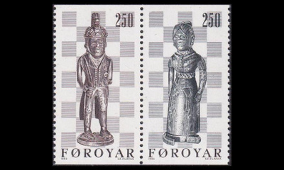 Fär-saaret 82-3p1 ** Shakkinappuloita pari (1983)