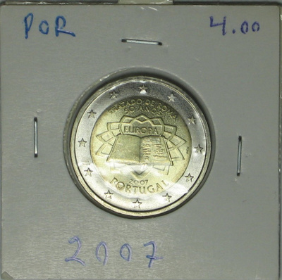 2007 Portugal 2 euro Aihe : Rooman sopimus kulkematon