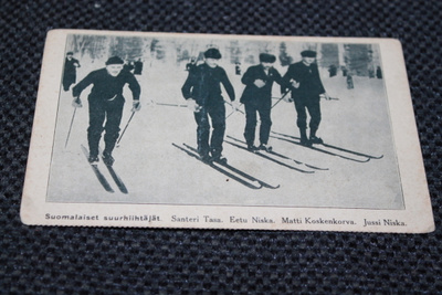Vanha Postikortti Suomalaiset suurhiihtäjät