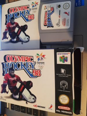 N64 Olympic Hockey + kotelo + ohjeet (scn)