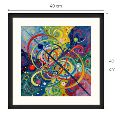 Uusi uniikki abstrakti art print taulu 40 cm x 40 cm