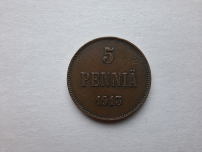 5 PENNIÄ 1913