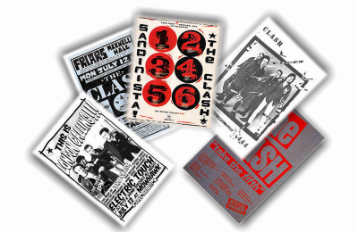 THE CLASH -- juliste setti A4 x 5 (mm. UPEA lahja !!!) #4