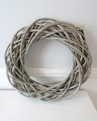 Pajukranssi 35 cm harmaa