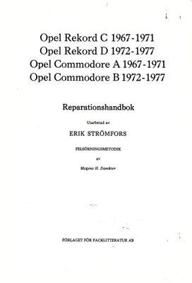 OPEL Rekord -Commodore korjausopas ruotsinkielinen