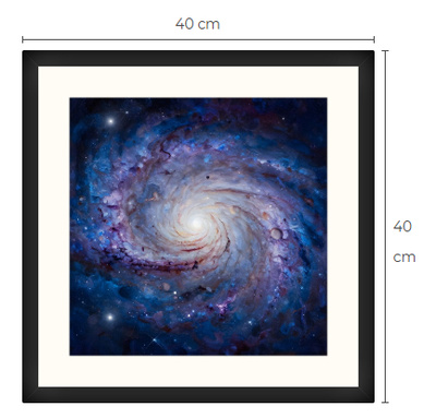Uusi uniikki Galaxi avaruus art print taulu 40 cm x 40 cm