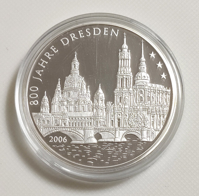 Saksa 2006 Dresden 800v, hopeoitu muistomitali