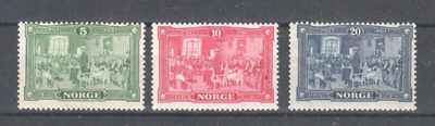 Norja 1914 Fa 123-5 sarja **  Fa 600 kr.