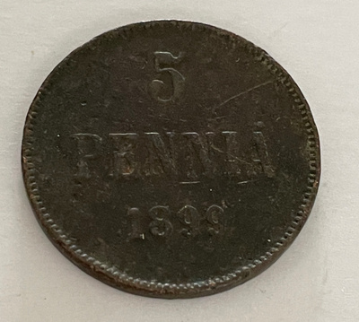 5 penniä 1899