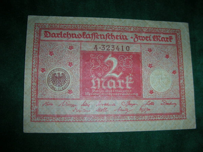 Saksa 2 markan 1920 seteli