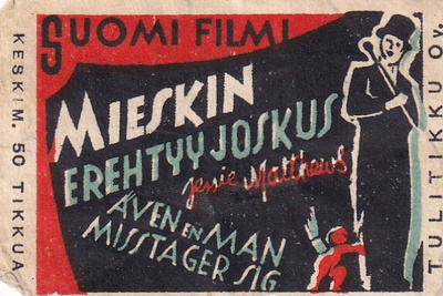 Mieskin erehtyy joskus .  Suomi  Filmi, Elokuva   6/14