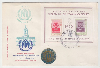 FDC 1960 Argentina blokki.