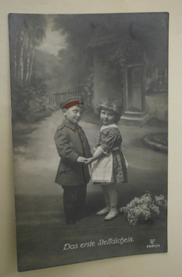 Pikkuherran ja -leidin ensimmäiset treffit, käytetty 1916