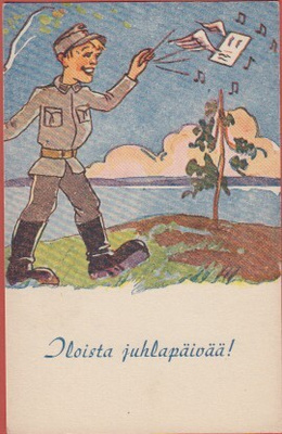 Sotilas ja Iloista juhlapäivää ! toivotus