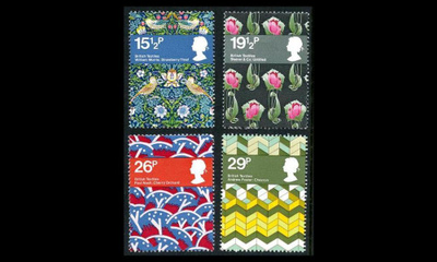 Iso-Britannia 923-6 ** Tekstiilikuvioita (1982)