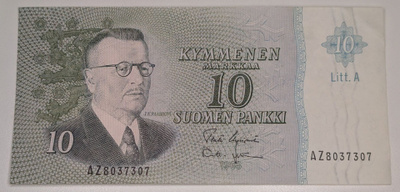 10 Markkaa 1963 Litt. A AZ8037307