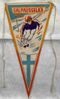 Salpausselkä vintage pieni matkailuviiri hieno