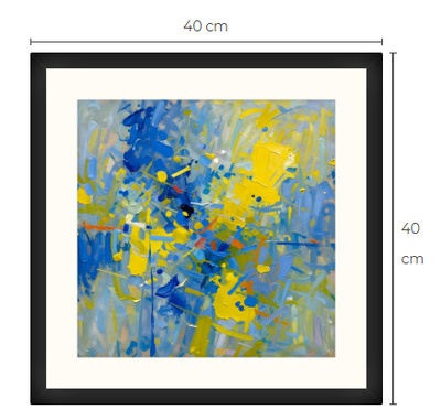 Uusi uniikki abstrakti art print taulu 40 cm x 40 cm