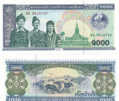 Laos 1.000 Kip 2003 #341