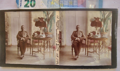 Stereo Valokuva Venäjän Upseeri Upea Merkki Viipuri 1900-l