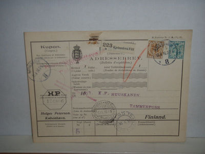 Tanska: Pakettikortti Suomeen