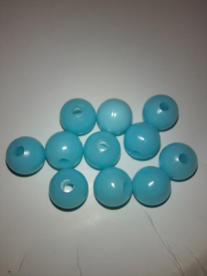 11 kpl vaaleansininen helmi 10mm