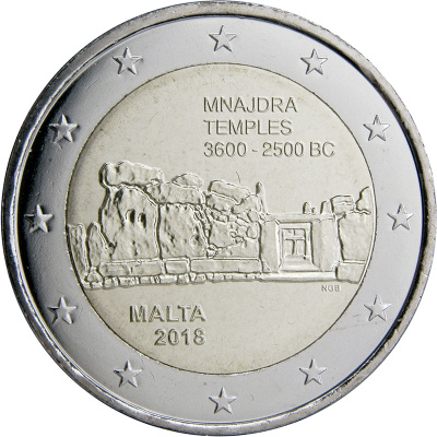 ** MALTA 2€ 2018 Mjandra pillerissä **