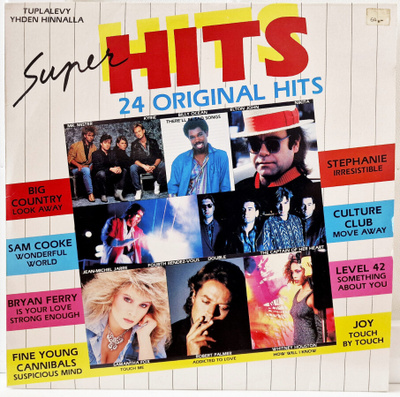 SUPER HITS, 24 ORIGINAL HITS (2-LP), mm. Samantha Fox
