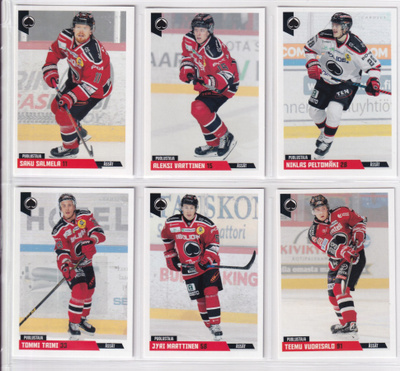 2019-20 Cardset Series 1 Ässät Team Set 12 korttia (169-180)