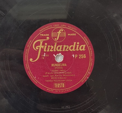 Savikiekko 1956 - Reijo Kallio - Finlandia P 256